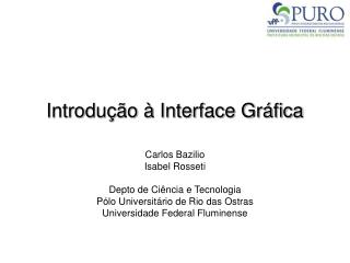 Introdução à Interface Gráfica