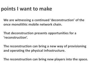 points I want to make