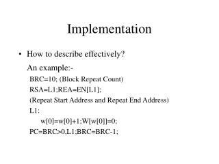 Implementation