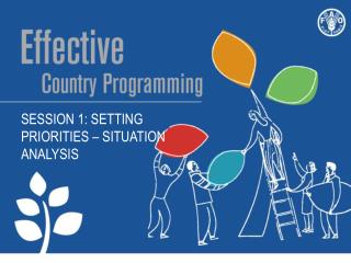 Session 1: Setting priorities – situation analysis