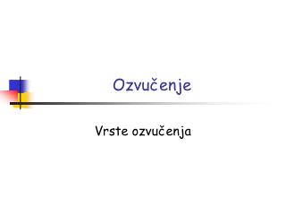 Ozvučenje