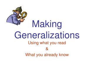 Making Generalizations