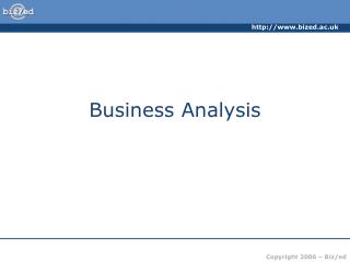 Business Analysis