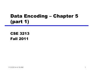 Data Encoding – Chapter 5 (part 1)