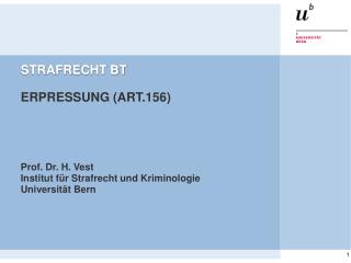 STRAFRECHT BT ERPRESSUNG (ART.156)