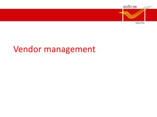 Vendor management