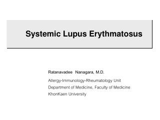 Systemic Lupus Erythmatosus