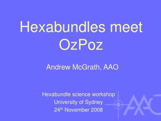 Hexabundles meet OzPoz