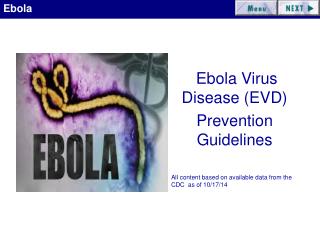 Ebola Virus Disease (EVD) Prevention Guidelines