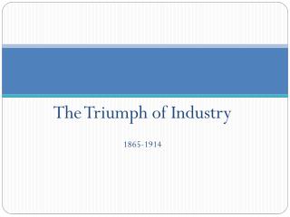 The Triumph of Industry 1865-1914