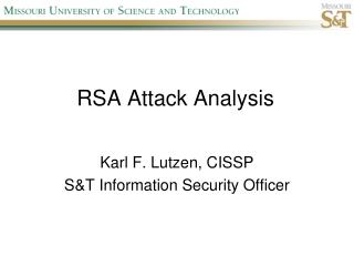 RSA Attack Analysis