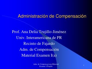 Administración de Compensación