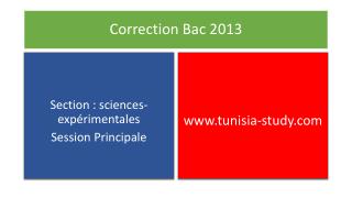 Correction Bac 2013
