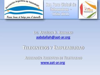 3er. Foro Global de Telecentros - Chile 2011