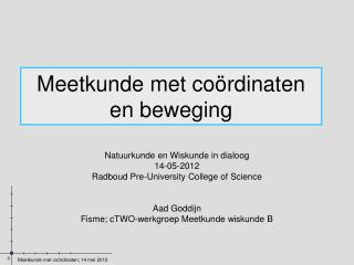 Meetkunde met coördinaten en beweging