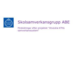 Skolsamverkansgrupp ABE