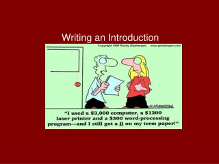 Writing an Introduction