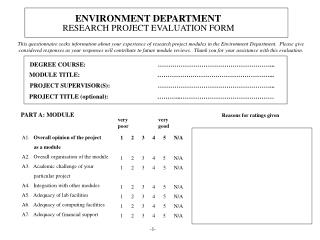 ENVIRONMENT DEPARTMENT