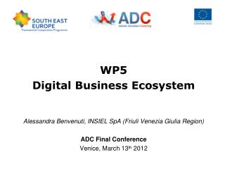 WP5 Digital Business Ecosystem Alessandra Benvenuti, INSIEL SpA (Friuli Venezia Giulia Region)