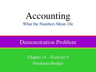 Demonstration Problem