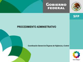 PROCEDIMIENTO ADMINISTRATIVO Coordinación General de Órganos de Vigilancia y Control