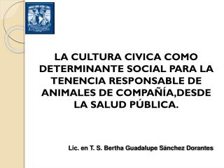 Lic. en T. S. Bertha Guadalupe Sánchez Dorantes