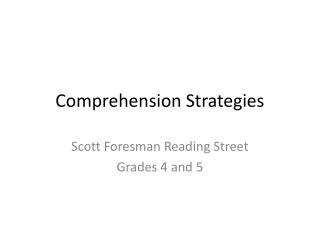 Comprehension Strategies