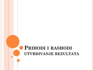 Prihodi i rashodi