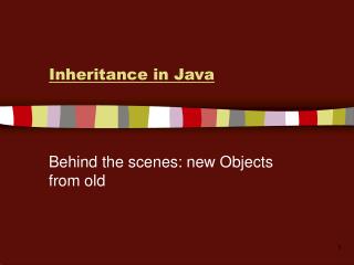 Inheritance in Java