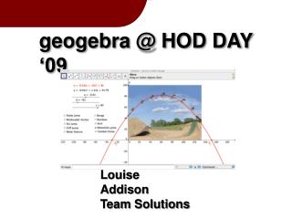 geogebra @ HOD DAY ‘09