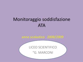 Monitoraggio soddisfazione ATA