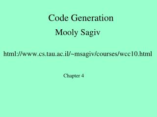 Code Generation