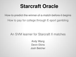 Starcraft Oracle