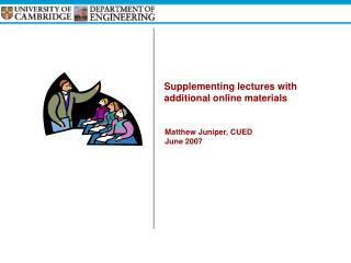 Supplementing lectures with additional online materials