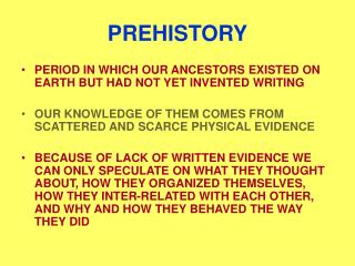 PREHISTORY