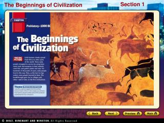 Preview Starting Points Map: Early People and Agriculture Main Idea / Reading Focus