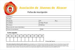 Asociación de  Jóvenes de  Alcocer