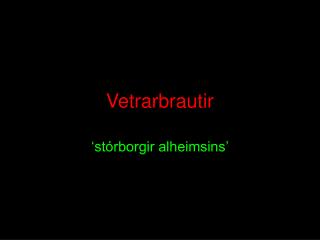 Vetrarbrautir