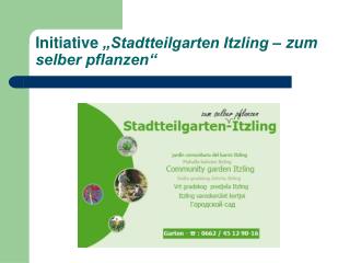 Initiative „Stadtteilgarten Itzling – zum selber pflanzen“
