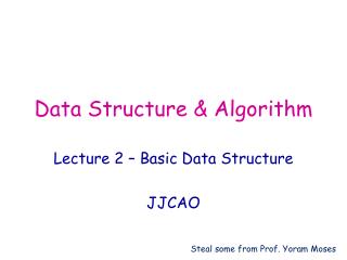 Data Structure &amp; Algorithm