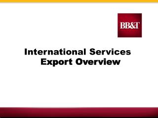 E xport Overview