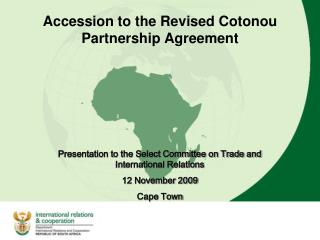 Accession to the Revised Cotonou Partnership Agreement