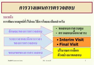 การวางแผนการตรวจสอบ