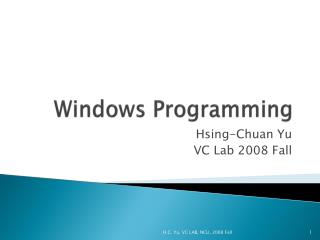 Windows Programming