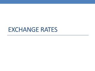 Exchange Rates