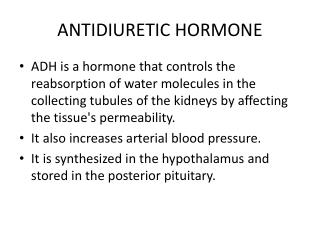 ANTIDIURETIC HORMONE