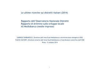 GABRIELE BARBARESCO, Direttore dell’Area Studi Mediobanca e Amministratore delegato di R&amp;S