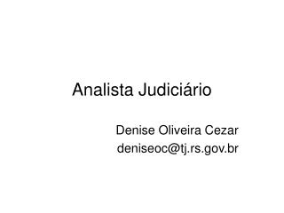 Analista Judiciário