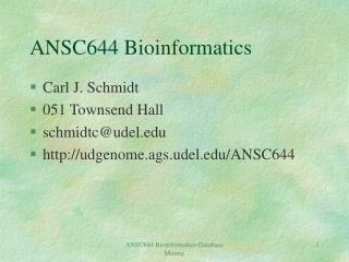 ANSC644 Bioinformatics