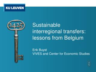 Sustainable interregional transfers: lessons from Belgium